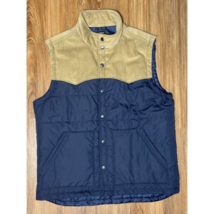 Union Sea/WA Navy/ Tan Corduroy Vest - Men’s Size XL